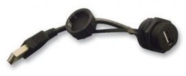MULTICOMP 2UB3001-W05101 CABLE USB A JACK TO USB A PLUG 100MM BLACK