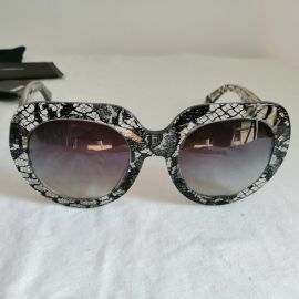 Women's Dolce & Gabbana DG4191P 1901-8G Black Lace Crystal Sunglasses