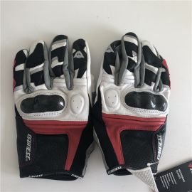 DAINESE Motorbike Gloves Black White Red 10M