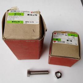 WURTH stainless steel 70pcs M16 Hexagon nuts 0322916 and 75pcs M16x70 Screws 00961670