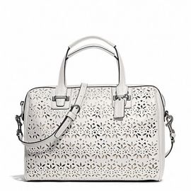 TAYLOR EYELET LEATHER SATCHEL (COACH F27392)