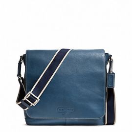 HERITAGE WEB LEATHER MAP BAG (COACH F70555)