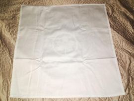 Lot 12 pcs Dinner NAPKINS Maple leave DAMASK white Size 20inch handkerchief