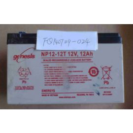 EnerSys Genesis NP12-12T 12 Volt/12 Amp Hour Sealed Lead Acid Battery with 0.250 Fast-on Connector Used