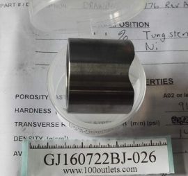 BRONSON & BRATTON 100029523 Rev AB Bearing Sleeve for REDA Productions systems Singapore alloy of Tungsten and Nickel