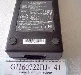 SINPRO AC POWER ADAPTOR POE/AC/GBE/HP CPU55A-270 0525B5570 PS1126-01