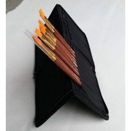 Artmate Watercolor Paint Brush * 9 pcs with Artist Folding Stand Brush Case with Zip