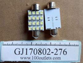 2pcs 39mm 16 SMD White LED Bulb 6411 6413 6418 C5W DA39-1210-1