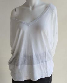 MORE & MORE Pullover with long sleeve Linen White