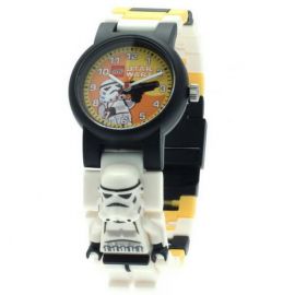 Lego Star Wars 8020424 Stormtrooper Minifigure Link Watch Black/White Plastic 25mm case Diameter