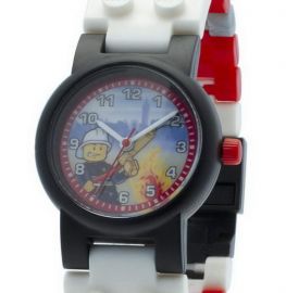 LEGO City 8020011 Fireman Kids Buildable Watch with Link Bracelet and Minifigure
