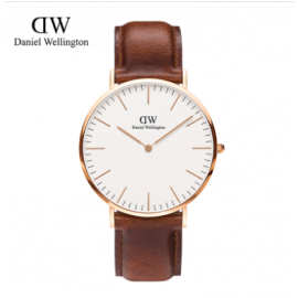 Daniel Wellington Men's 0106DW St. Mawes Stainless Steel Watch with Brown Band 