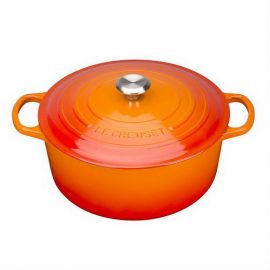 3.3L 22CM LE CREUSET Cast Iron Round CASSEROLE/OVEN 21177220902430 Volcanic