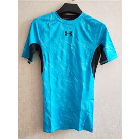 Under Armour Men's UA HeatGear Armour Printed Short Sleeve Compression Shirt 1257477 S SKY BLUE