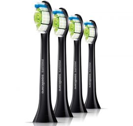 Philips Diamond Clean HX6064/33 Standard Replacement Brush Heads Black Pack of 4