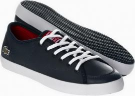 LACOSTE NIEVO BHH SPW Sneakers Dark Blue Leather Women EU37 OR EU38