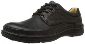  EU39.5  CLARKS Nature Three Men's Casual Shoes Black Leather 20339008