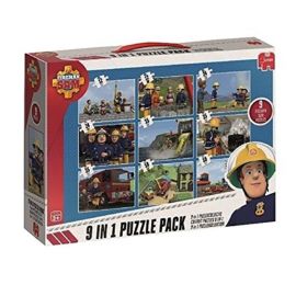 Jumbo 17338 Fireman Sam 9-in-1 Puzzle Mix 