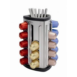 Brabantia Coffee CAPSULE Dispenser for NESPRESSO CAPSULES, Matt Steel, 418709