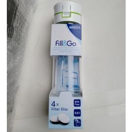 BRITA Fill&Go Water Filter Bottle Inc. 4 Filter Discs Green