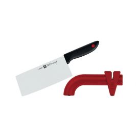 ZWILLING 32331-007 cleaver + Free TWINSHARP Knife Sharpener Red