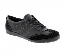 EU39 ECCO 214603-51052 CRISP II Black Leather Combi Womens lacing shoes