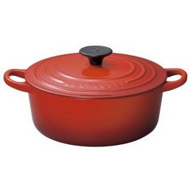 2.4L 22cm LE CREUSET Signature Round Casserole Round Dutch Oven 25052-22-06 CERISE CHERRY