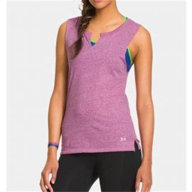 Under Armour Charged Cotton Undeniable Sleeveless Crew Women’s Tank Top 1243116-600  PURPLE M 