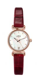 Limit Women's Quartz Watch with White Dial Analogue Display and Red PU Strap 6949