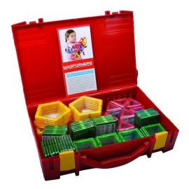 Magformers 273-12 Intelligent Magnetic Construction Set For Brain Development large suitcase 126 pieces