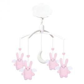 Trousselier VM1163 03 Musical Mobile Rabbit Angel Theme Pink