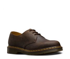 EU 37 UK4   Dr. Martens 1461 Crazy Horse Gaucho Brown Leather Shoes  11838201