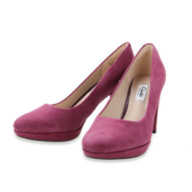 EU38  Clarks KENDRA SIENNA High heels PLUM Suede Womens Shoes 26120271 