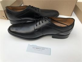 EU42.5  Clarks Kalden Edge Men's Lace-Up Black Black Leather Shoes 26105751 