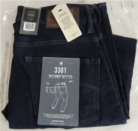 G-star men's 3301 deconstructed skinny jeans black(rinsed)w33/l32