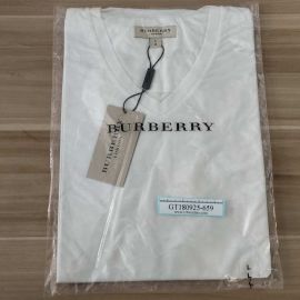 Burberry Mens Technical Modal Blended T-Shirt V-neck 3968908 White L