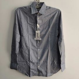 Armani Men's Long Sleeve Blue Plaid Shirt NCNM5LNCC65 42 180/108B 
