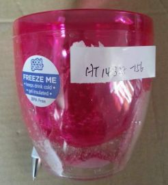 COOL GEAR FREEZE ME INSULATED PINK CUP DRINKS COLD 369ML 
