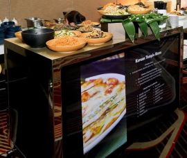 ihs Media Table with wheels (size about158*80*101CM)