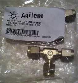 AGILENT 5180-4160 Tee, 1/8inch Brass Union 2/PK