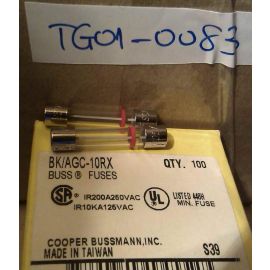 Cooper Bussmann Buss Fuses BK/AGC-10RX 300V 3A