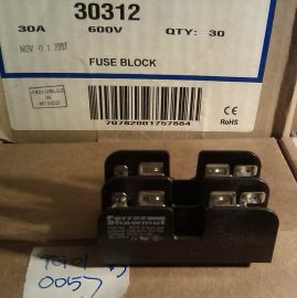 NEW *BOX OF 5* 30 AMP 600 VOLT FUSE BLOCK Details about   SHAWMUT 30312 