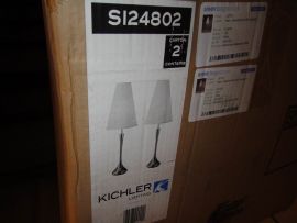 Kichler 24802 Pair of Brushed Nickel Table Lamp 1Lt Fluorescent New Traditions Table Lamp