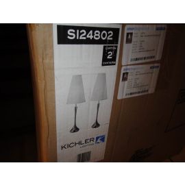 Kichler 24802 Pair of Brushed Nickel Table Lamp 1Lt Fluorescent New Traditions Table Lamp