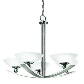 Kichler Lighting 42002PN 5 Light Palla Wide Chandelier, Polished Nickel