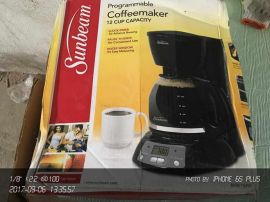 sunbeam BVSB-TGX23 coffee maker * a-kind spot coffee container