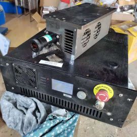 Laser device and power supply used