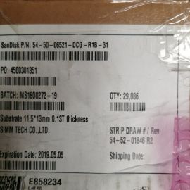 Lot of 93500pcs SIMMTECH PBGA (Plastic Ball Grid Array) sandisk 54-50-06521-DCG-R1B-31 Original Sealed