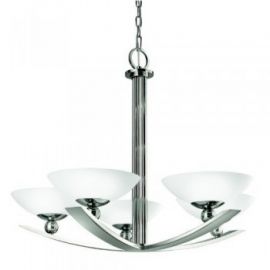 Kichler 42001PN Palla 5Lt Halogen Chandelier 1 Tier Medium Polished Nickel