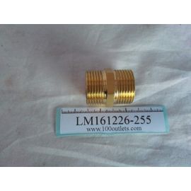 QIAI GA brass threaded coupling Double male thread straight 1/2"